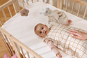 Set di 2 lenzuola con angoli per culla rettangolare 7 in 1 - Ecru