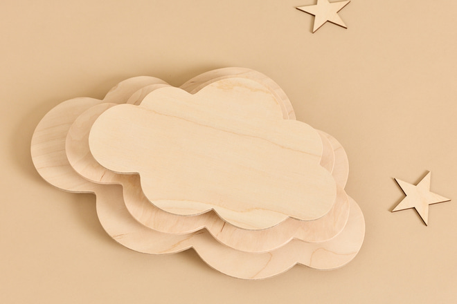 Lampe Nuage Set de 3 - Naturel