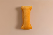 Coussin Lettre I - Velours Jaune