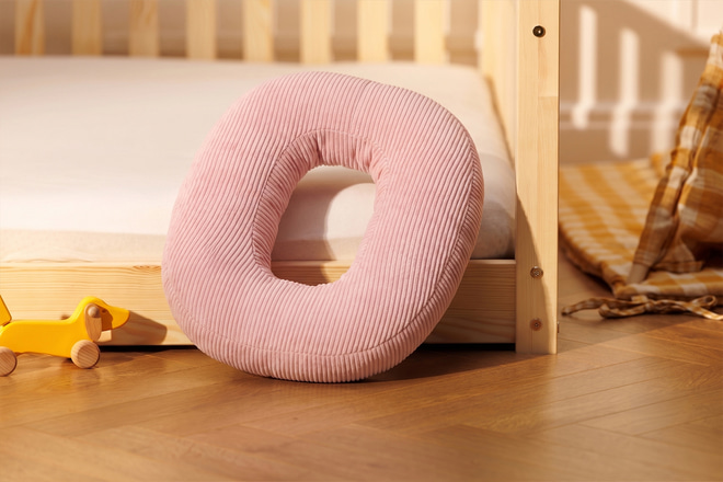 Letter Cushion O - Pink Corduroy