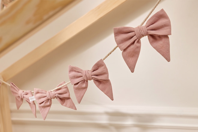 Girlande mit Schleifen - Rosa