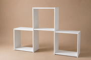 Ensemble de 3 Étagères Cube - Blanc