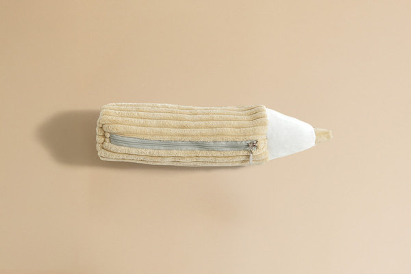 Sandy Yellow Corduroy Pencil Case