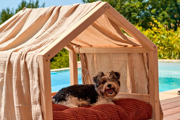 Dog House Bed Canopy - Sand