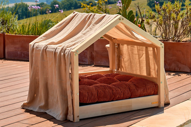 Tela para Cama Casita para Perro - Arena