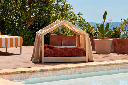 Dog House Bed Canopy - Sand