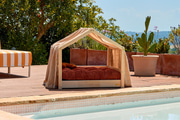 Dog House Bed Canopy - Sand