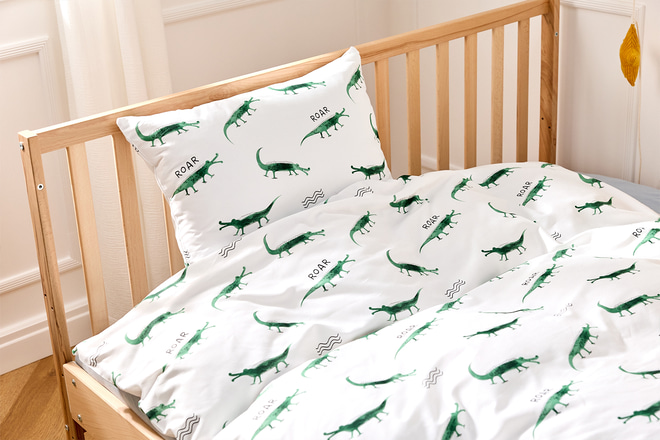 Conjunto de Edredão de Algodão Acetinado Crocodilo 140x200cm