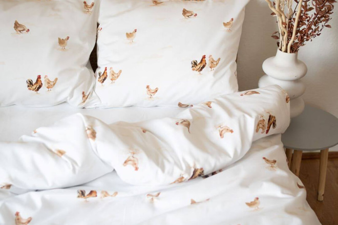 Cotton Satin Bedding Set 140x200 - Hens