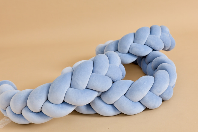 Bettschlange 3 Kordeln - Baby Blue