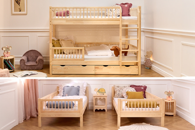 Bunk Bed Brasilia Premium On The Floor 90x190cm