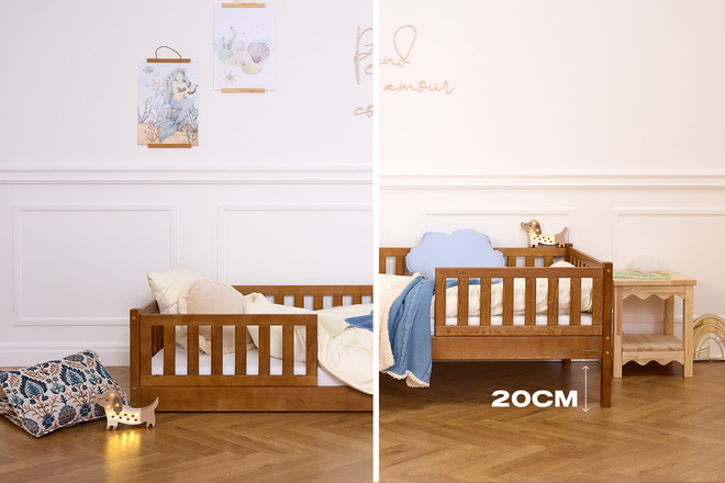 Cama Dakar Premium En El Suelo 90x190cm - Vintage