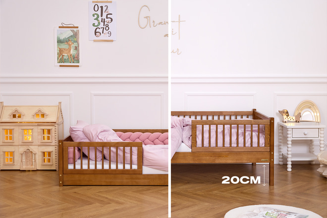 Kinderbett Brasilia Premium Bodentief 90x190cm - Vintage