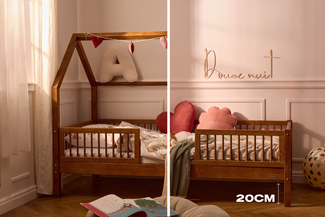 Letto a Capanna B Premium 20cm 90x190cm - Vintage