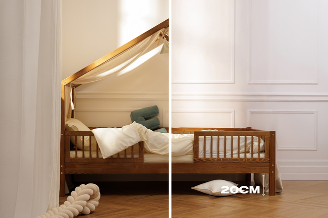 Cama Casita DP Premium 20cm 90x190cm- Vintage