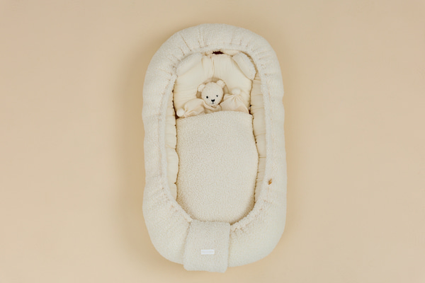 Réducteur de Lit Bouclé - Vanille Set