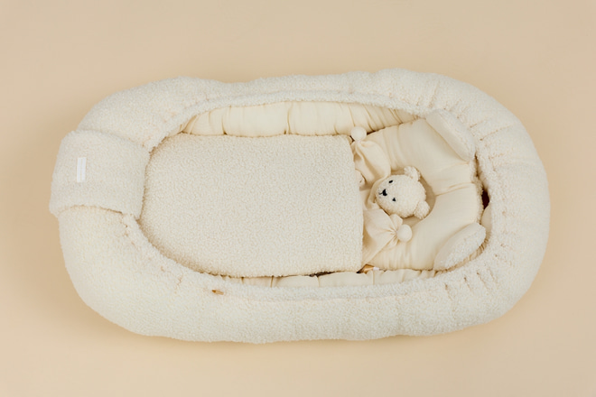 Bouclé Crib Reducer - Vanilla Set