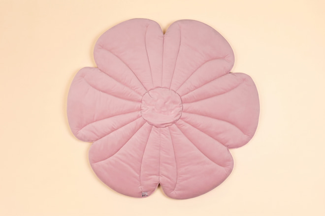 TeppichRosa Blumen-Velours