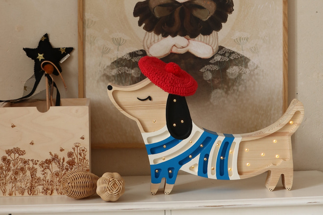 Lampada LED Bassotto Cuori Cioccolato - Little Lights
