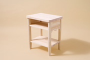 Bedside Table - Scalloped Natural