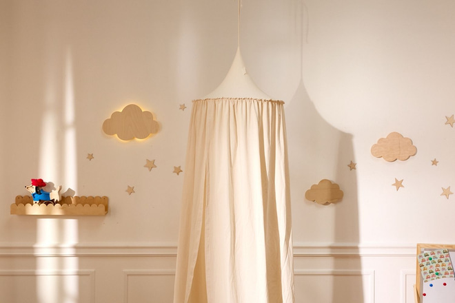Ciel de Lit en Coton - Beige