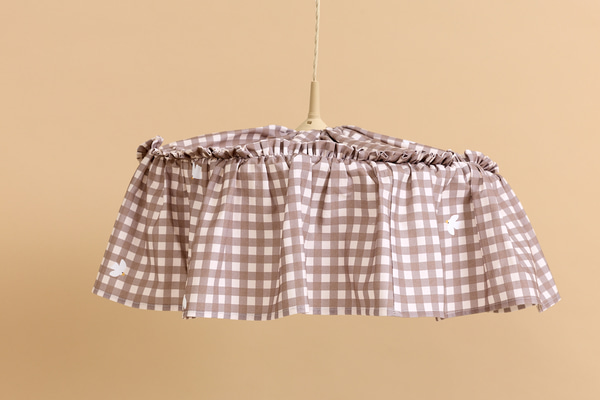 Cotton Lampshade - Cottage Walnut
