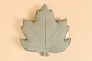 Natural Autumn Leaf Linen Cushion