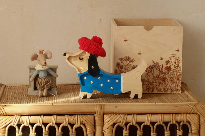 Mini Lamp LED French Style Dachshund - Little Lights