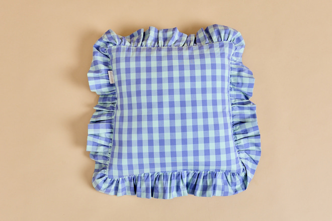 Blue Check Cushion Cover 40x40 cm