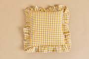 Yellow Check Cushion Cover 40x40 cm