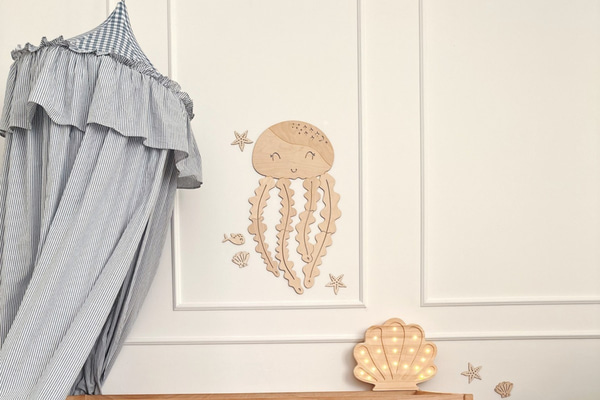 Décoration murale - Méduse en bois