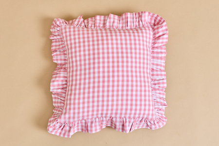 Funda de Cojín de Cuadros 40x40 cm – Rosa