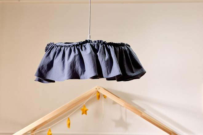 Paralume in cotone - Blu