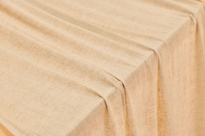 Véu de Cama Casinha - Linho e Musselina Natural - Modelo DK