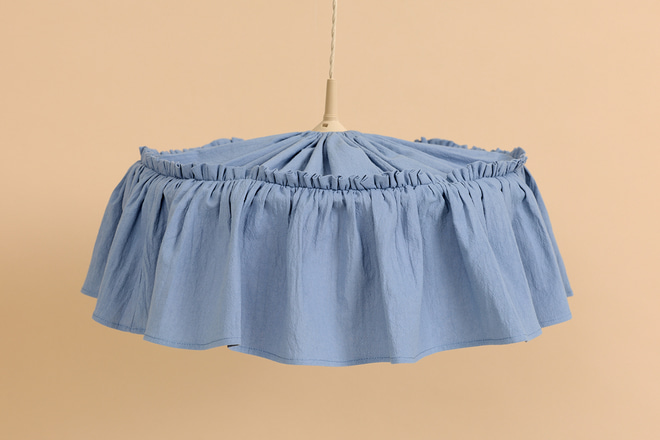 Paralume in cotone - Blu