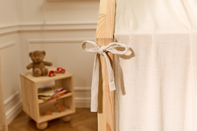 Toile de Lit Cabane - Lin et Viscose Naturel - Modèle DK