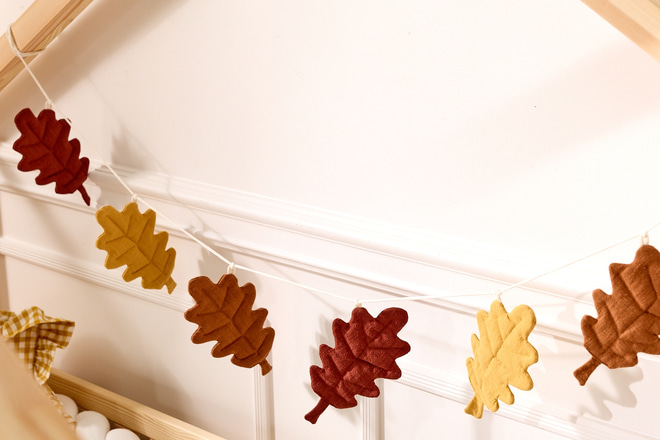 Guirlande Feuilles d'Automne en Lin