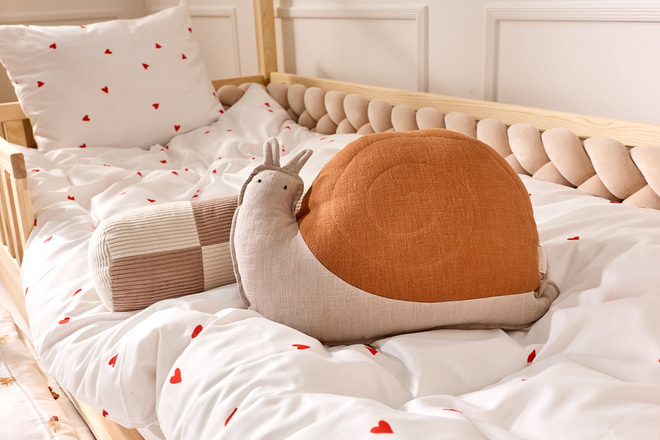 Set Letto Cuori d'Amore in Raso di Cotone 140x200cm