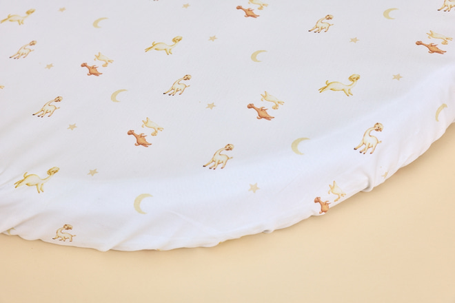Lot de 2 Draps Housses pour berceau évolutif ovale - Lama