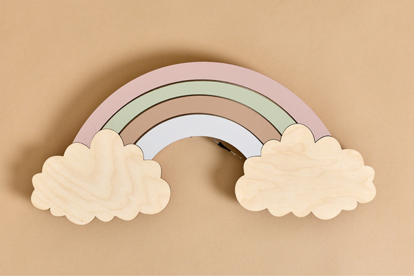 Wandlampe Regenbogen - Retro