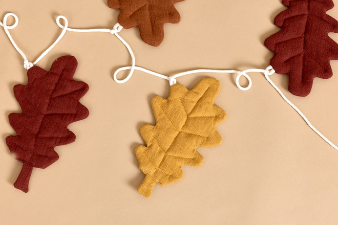 Guirlande Feuilles d'Automne en Lin