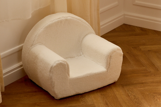 Fauteuil Bouclé Blanc
