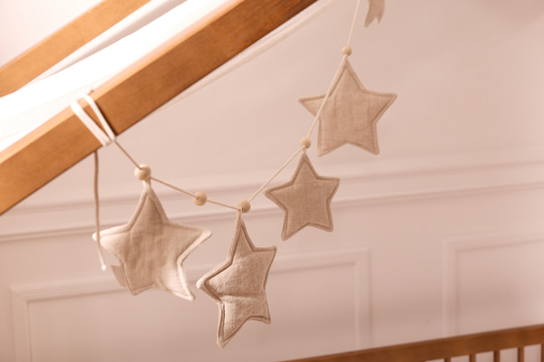 Linen Garland - Natural Star