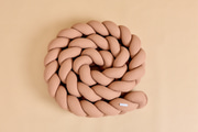Πλεκτό προστατευτικό κούνιας με 3 πλεξούδες, ύφανση κηρήθρας - Toffee - 2