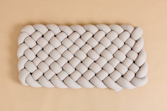 Waffle Braided Floor Mattress - Natural - 2