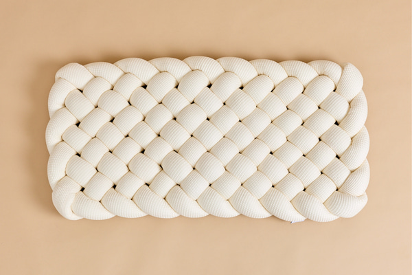 Geflochtene Matratze Waffelstoff - Creme