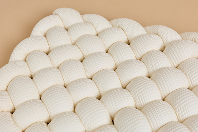 Waffle Braided Floor Mattress - Cream