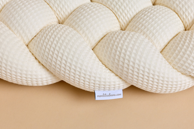 Materasso da Pavimento Intrecciato Nido d'Ape - Crema