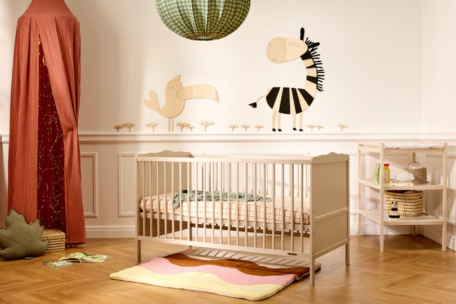 Lit Bébé Évolutif Nelly 70x140 cm - Cachemire