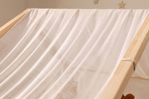 Tela Cama Casita – Muselina texturizada Off White – Modelo DK